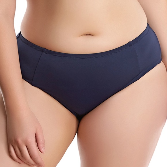 NEW Elomi Essentials Mid Rise Bikini Brief Swim Bottom 7524 Midnight (Dark Navy) - Picture 1 of 3